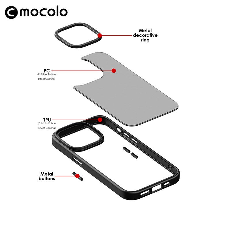 Husa de protectie pentru iPhone 14 Pro, cu suport metalic pentru camera, Bracket Series, Kaveny, Protectie Antisoc, PC mat, silicon moale pe margini, Albastru