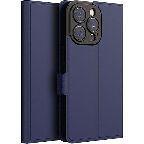 Husa de Protectie Tip Carte, Kaveny, pentru Apple iPhone 11 Pro Max, Flip Cover Oglinda, din Piele Ecologica si PC, Albastru