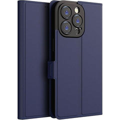 Husa de Protectie Tip Carte, Kaveny, pentru Apple iPhone 11 Pro Max, Flip Cover Oglinda, din Piele Ecologica si PC, Albastru