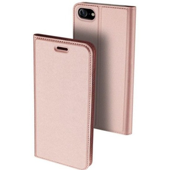 Husa de Protectie Tip Carte, Kaveny, pentru Apple iPhone 7/8/SE 2020, Capac Oglinda, din Piele Ecologica si PC, Auriu