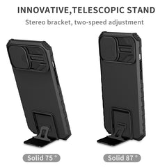 Husa Defender cu Stand pentru iPhone 11 Pro Max, Negru, Suport reglabil, Antisoc, Protectie glisanta pentru camera, Kaveny