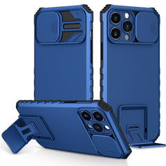 Husa Defender cu Stand pentru iPhone 12 Pro Max, Albastru, Suport reglabil, Antisoc, Protectie glisanta pentru camera, Kaveny
