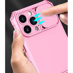 Husa Defender cu Stand pentru iPhone 12, Roz, Suport reglabil, Antisoc, Protectie glisanta pentru camera, Kaveny