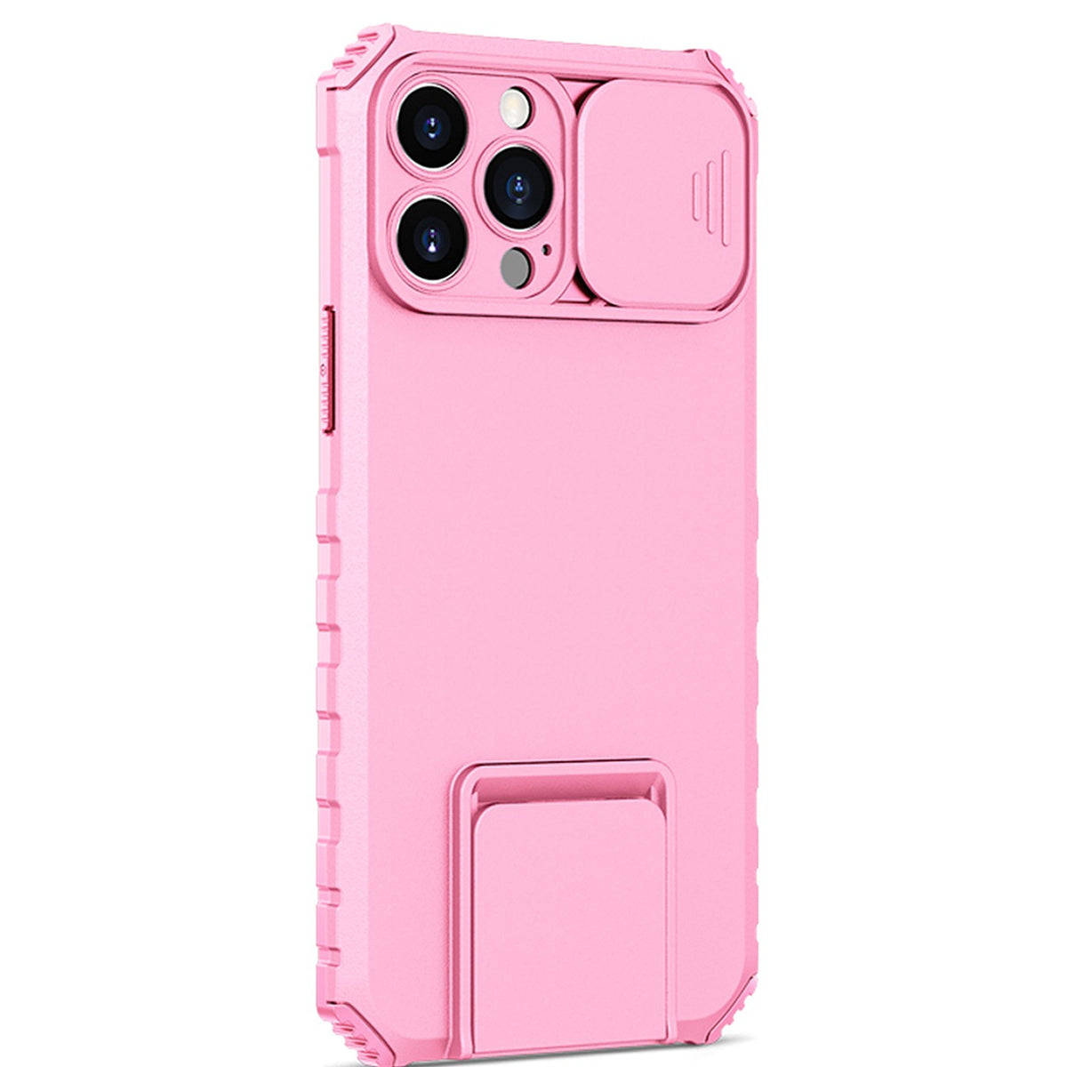 Husa Defender cu Stand pentru Samsung Galaxy S21 FE, Roz, Suport reglabil, Antisoc, Protectie glisanta pentru camera, Kaveny