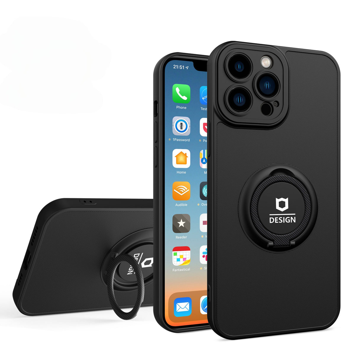 Husa Telefon Eagle Eye, Kaveny, Compatibila Samsung A52 5G, cu Suport Auto Magnetic si Inel, Negru
