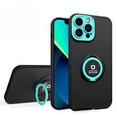 Husa Eagle Eye cu Stand pentru Apple iPhone 14 Pro (6.1) Negru/Turcoaz, Suport Auto Magnetic, Protectie Antisoc, Kaveny