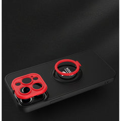 Husa de protectie Eagle eye pentru Apple iPhone 12, Rezistenta la socuri, Protectie camera, Cu inel de prindere magnetic rosu, Kaveny, Negru