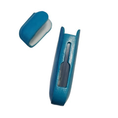 Husa Kaveny pentru IQOS 2.4 Plus, Capac de Protectie, Anti Soc si Zgarieturi, din Piele Ecologica, 43 g, 12 x 6 x 2.5 cm, Turcoaz