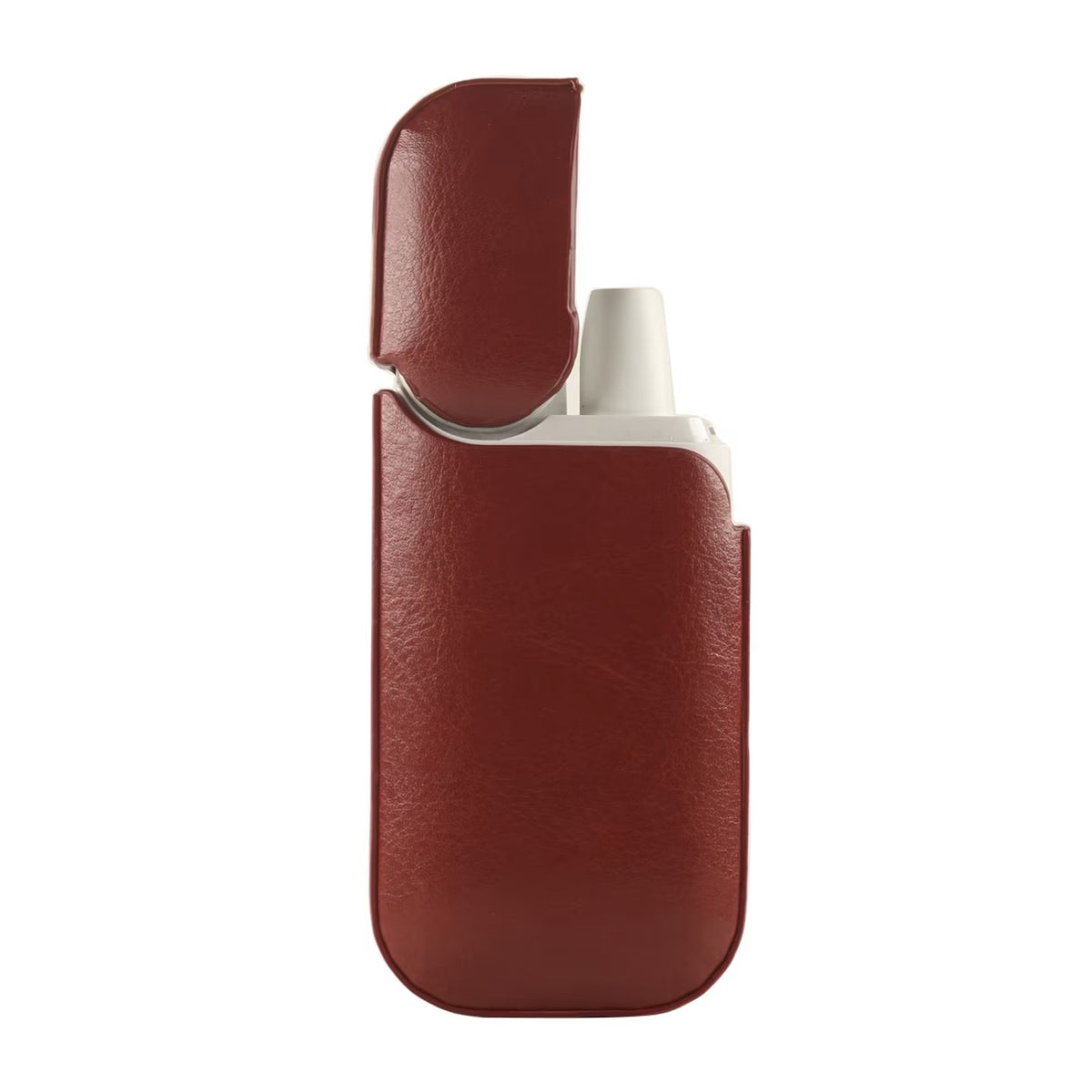 Husa Kaveny pentru IQOS 2.4 Plus, Capac de Protectie, Anti Soc si Zgarieturi, din Piele Ecologica, 43 g, 12 x 6 x 2.5 cm, Maro