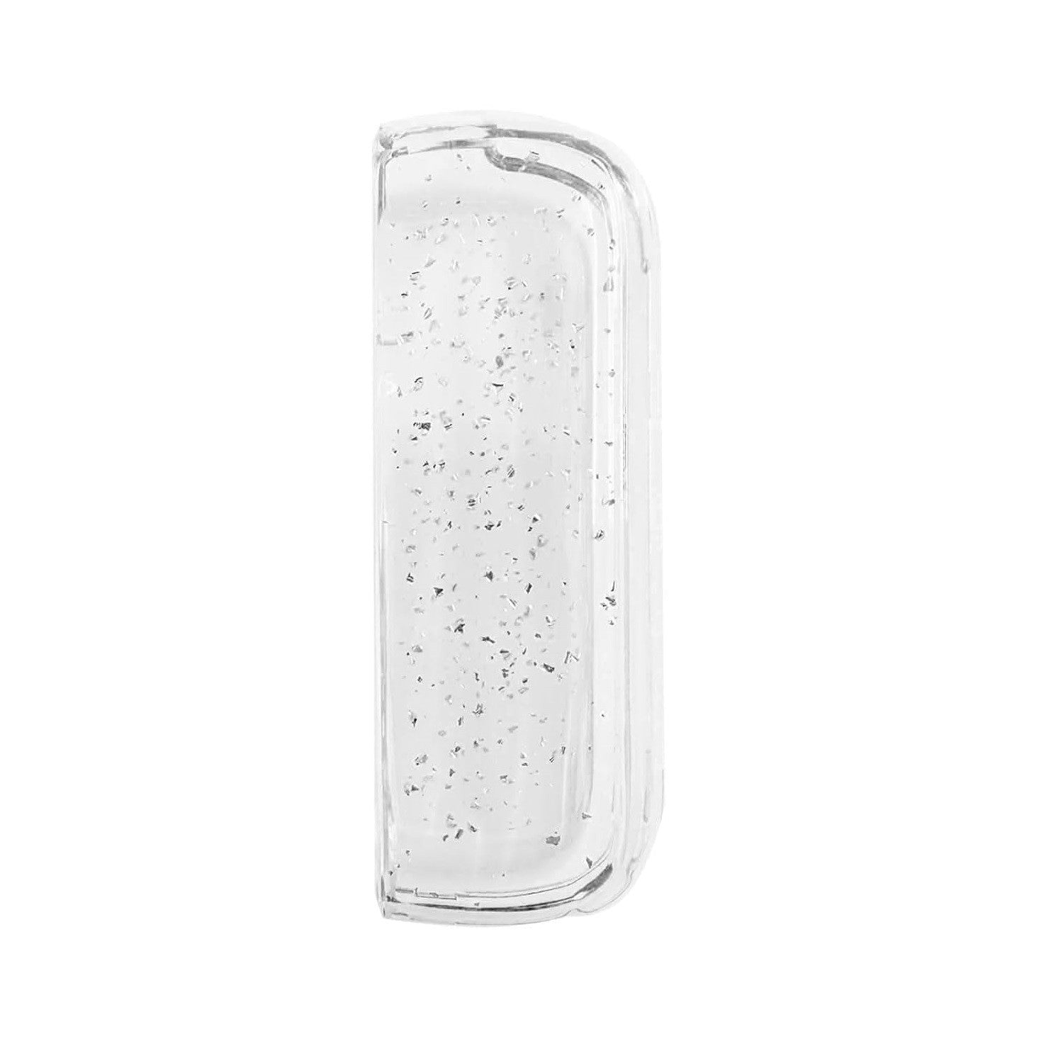 Husa Kaveny pentru IQOS Iluma, de Protectie, Anti Soc si Zgarieturi, din Plastic, 12.5 x 4.2 x 2.6 cm, Transparent cu Sclipici Argintiu