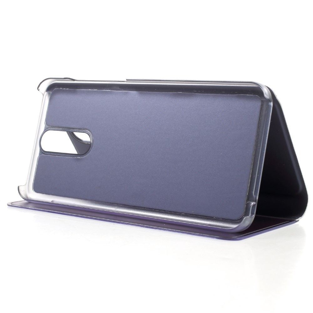 Husa Tip Carte, Kaveny, Compatibila cu Huawei Mate 10 Lite, Flip Cover Oglinda, Violet