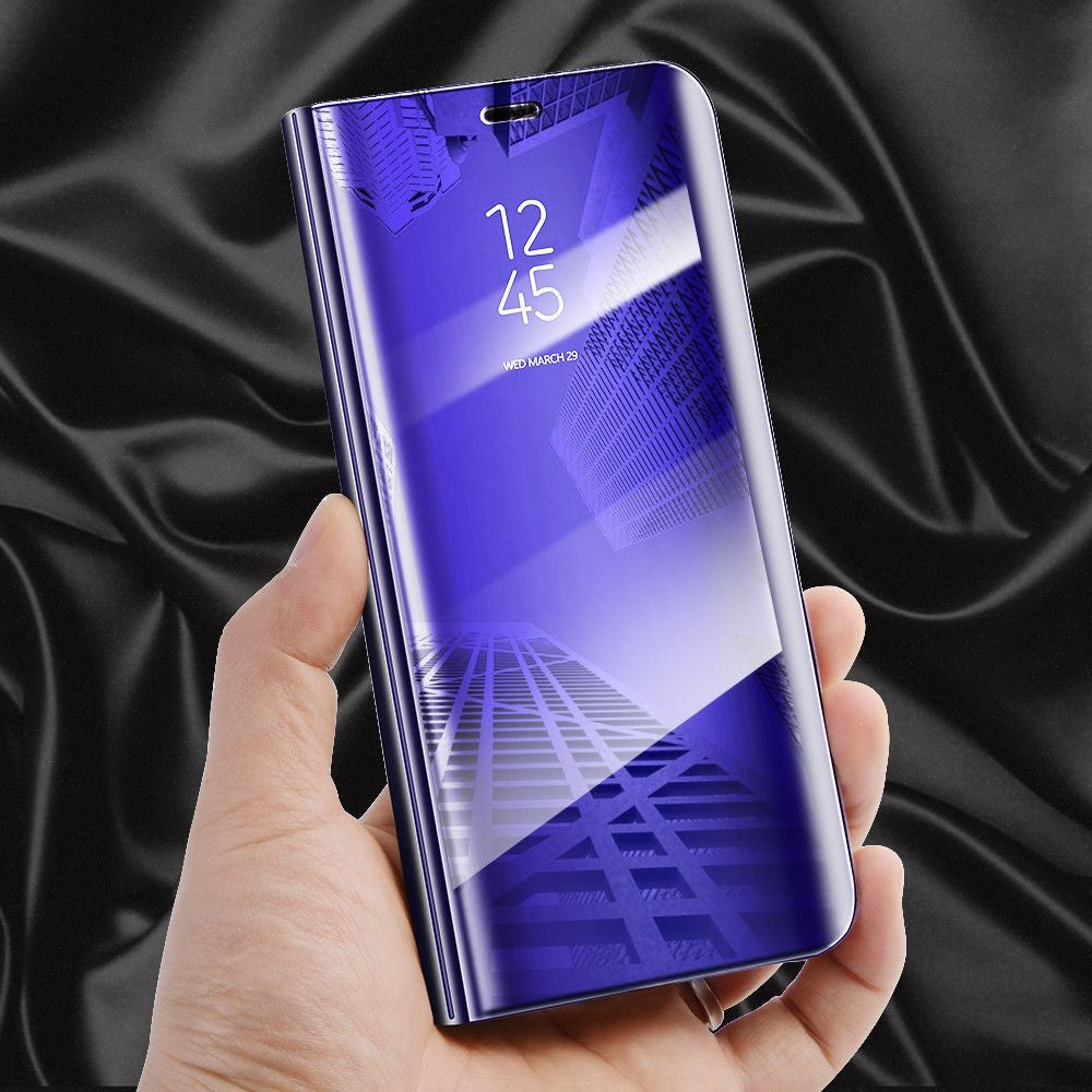 Husa Tip Carte, Kaveny, Compatibila cu Huawei Mate 10 Lite, Flip Cover Oglinda, Violet