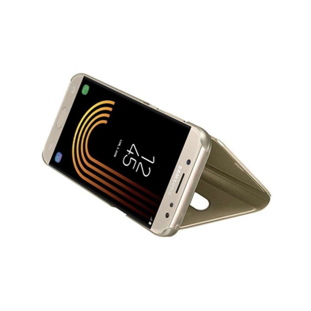 Husa Huawei P40 Lite Flip Cover Oglinda Auriu