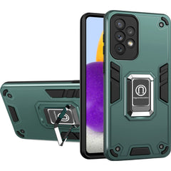 Husa Iron Warriors pentru iPhone 11, Kaveny,  Hybrid Ring Holder Kickstand, Verde inchis