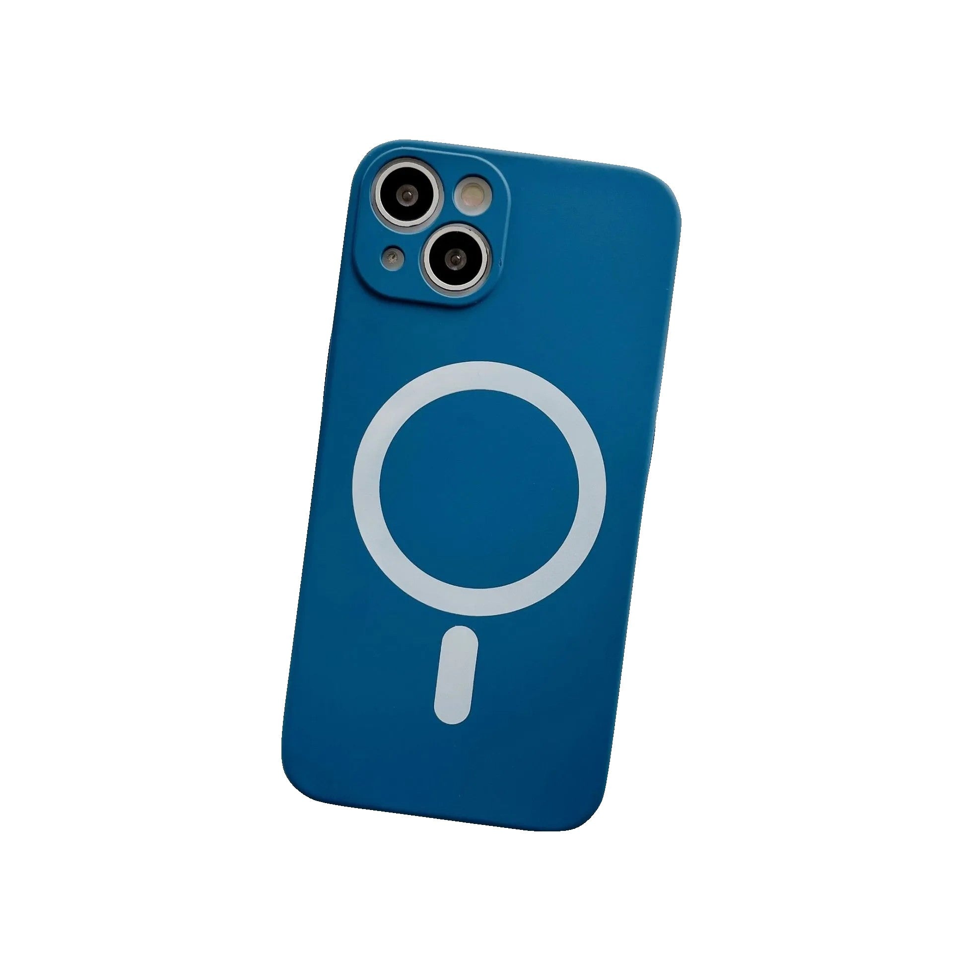 Husa MagSafe pentru Apple iPhone 14 Pro, Silicon, Protectie pentru camera, Magnetica, Incarcare Wireless,  Kaveny, Albastru