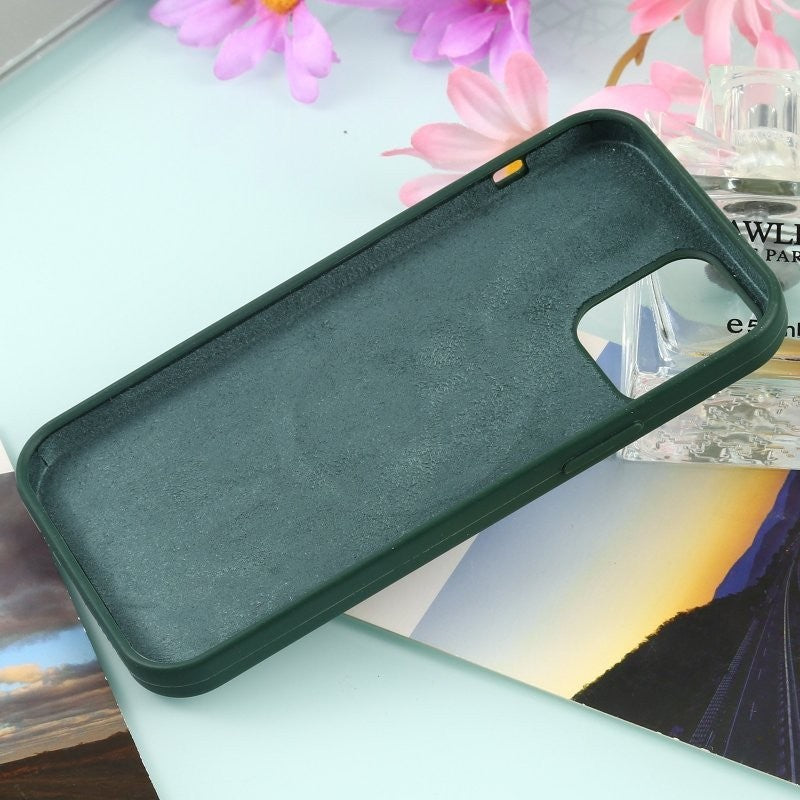 Husa MagSafe liquid large hole magnetic shell pentru Apple iPhone 11, Full Cover, Liquid Silicone, Magnetica, Incarcare Wireless, Kaveny, Verde