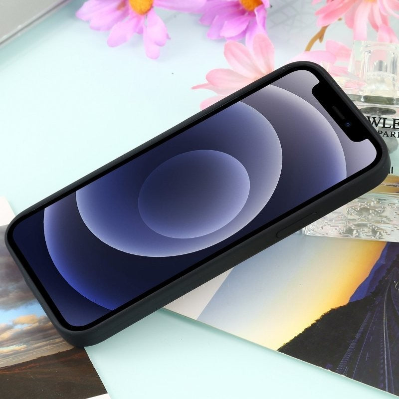 Husa MagSafe liquid large hole magnetic shell pentru Apple iPhone 14 Pro, Full Cover, Liquid Silicone, Magnetica, Incarcare Wireless, Kaveny, Negru