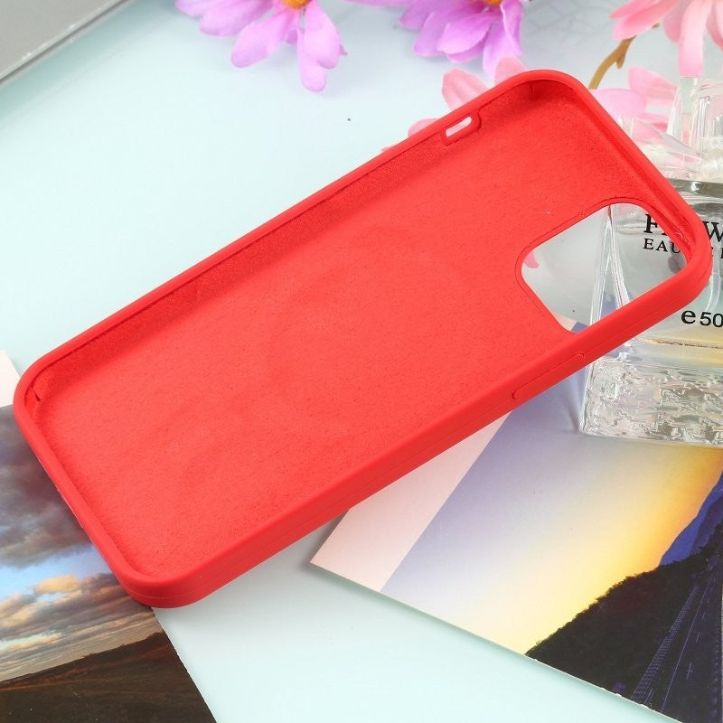 Husa MagSafe liquid large hole magnetic shell pentru Apple iPhone 14 Pro, Full Cover, Liquid Silicone, Magnetica, Incarcare Wireless, Kaveny, Rosu