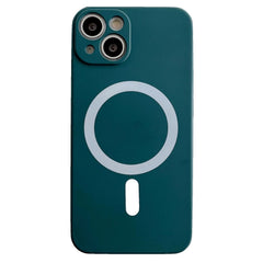 Husa MagSafe pentru Apple iPhone 12, Silicon, Protectie pentru camera, Magnetica, Incarcare Wireless,  Kaveny, Verde