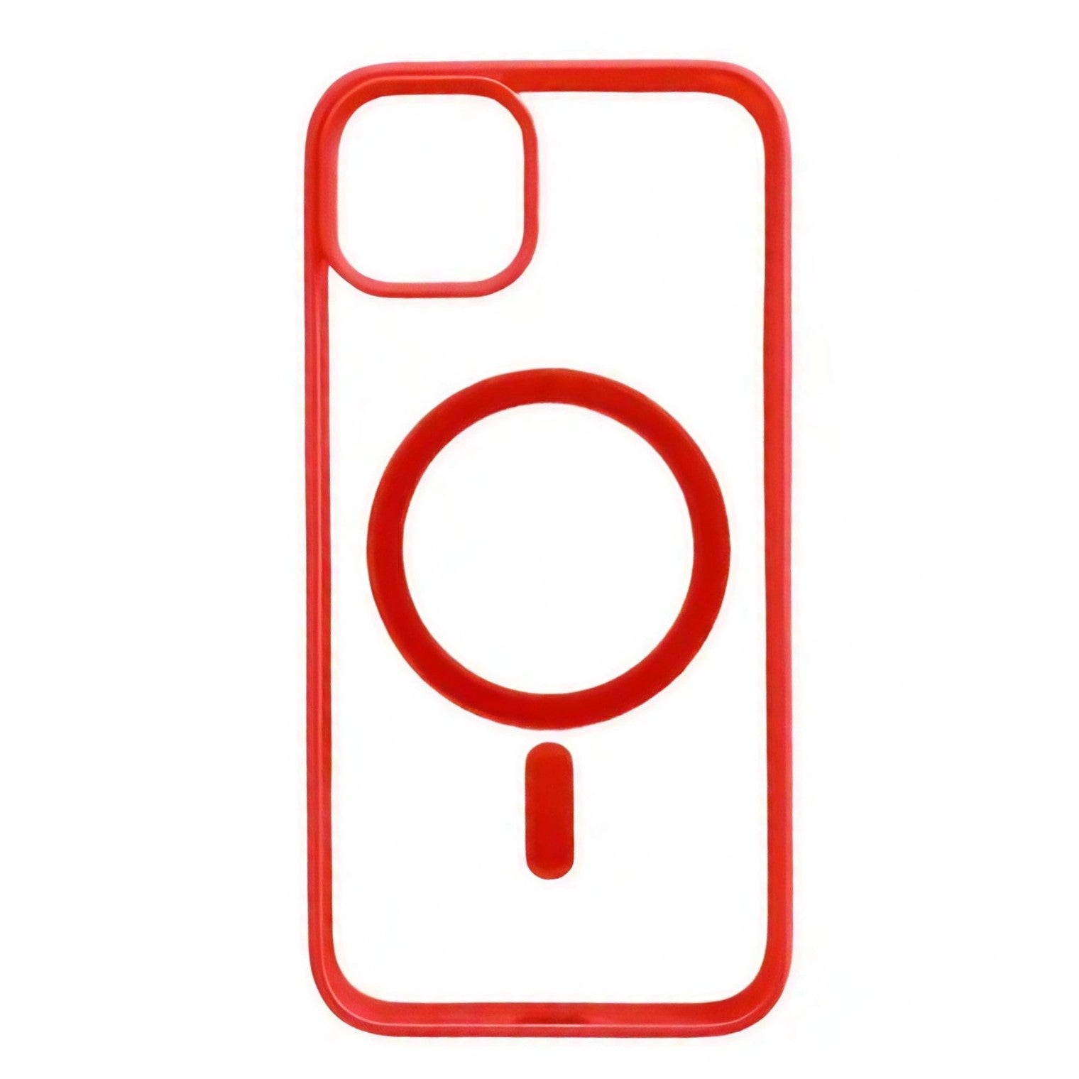 Husa MagSafe pentru Apple iPhone 14 Pro Max, Full Cover, Frosted Acrylic Color Big Hole, Magnetica, Incarcare Wireless, Kaveny, Rosu