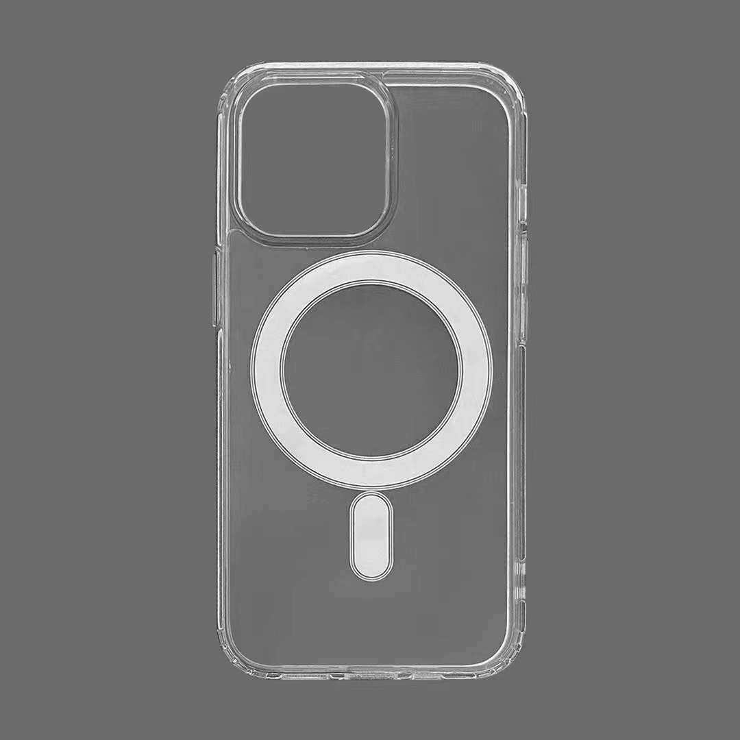 Husa MagSafe Silicone Acryl pentru iPhone 14 Pro, Kaveny, ambalaj Blister Transparenta