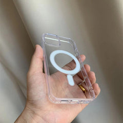 Husa MagSafe Silicone Acryl pentru iPhone 14 Pro, Kaveny, ambalaj Blister Transparenta