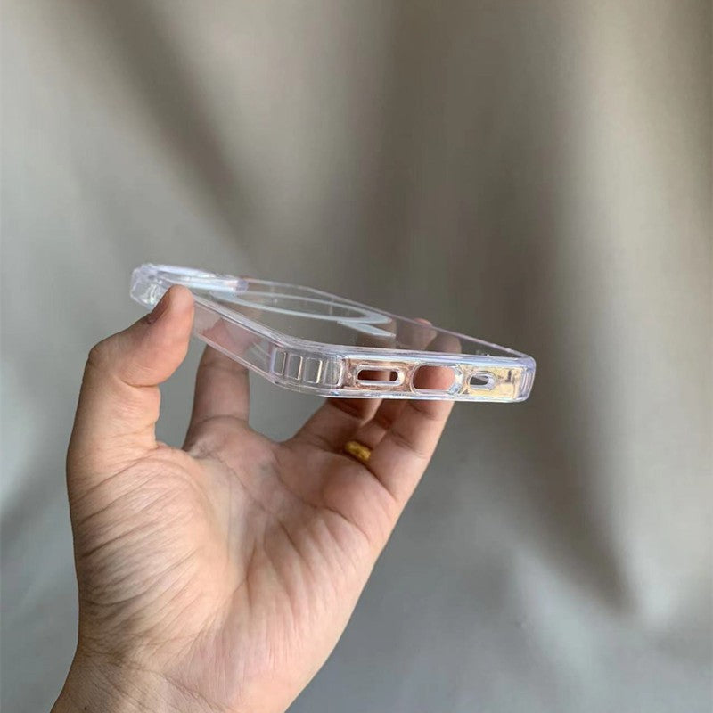 Husa MagSafe Silicone Acryl pentru iPhone 14 Pro, Kaveny, ambalaj Blister Transparenta