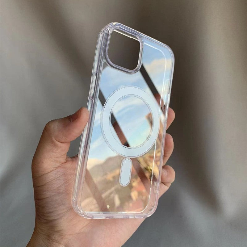 Husa MagSafe Silicone Acryl pentru iPhone 14 Pro Max, Kaveny, ambalaj Blister Transparenta