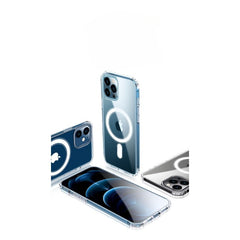 Husa MagSafe Silicone Acryl pentru iPhone 14 Pro Max, Kaveny, ambalaj Blister Transparenta