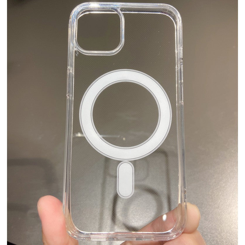 Husa MagSafe Silicone pentru iPhone 14 Pro, Kaveny, Transparenta