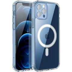 Husa MagSafe Silicone pentru iPhone 14 Pro, Kaveny, Transparenta