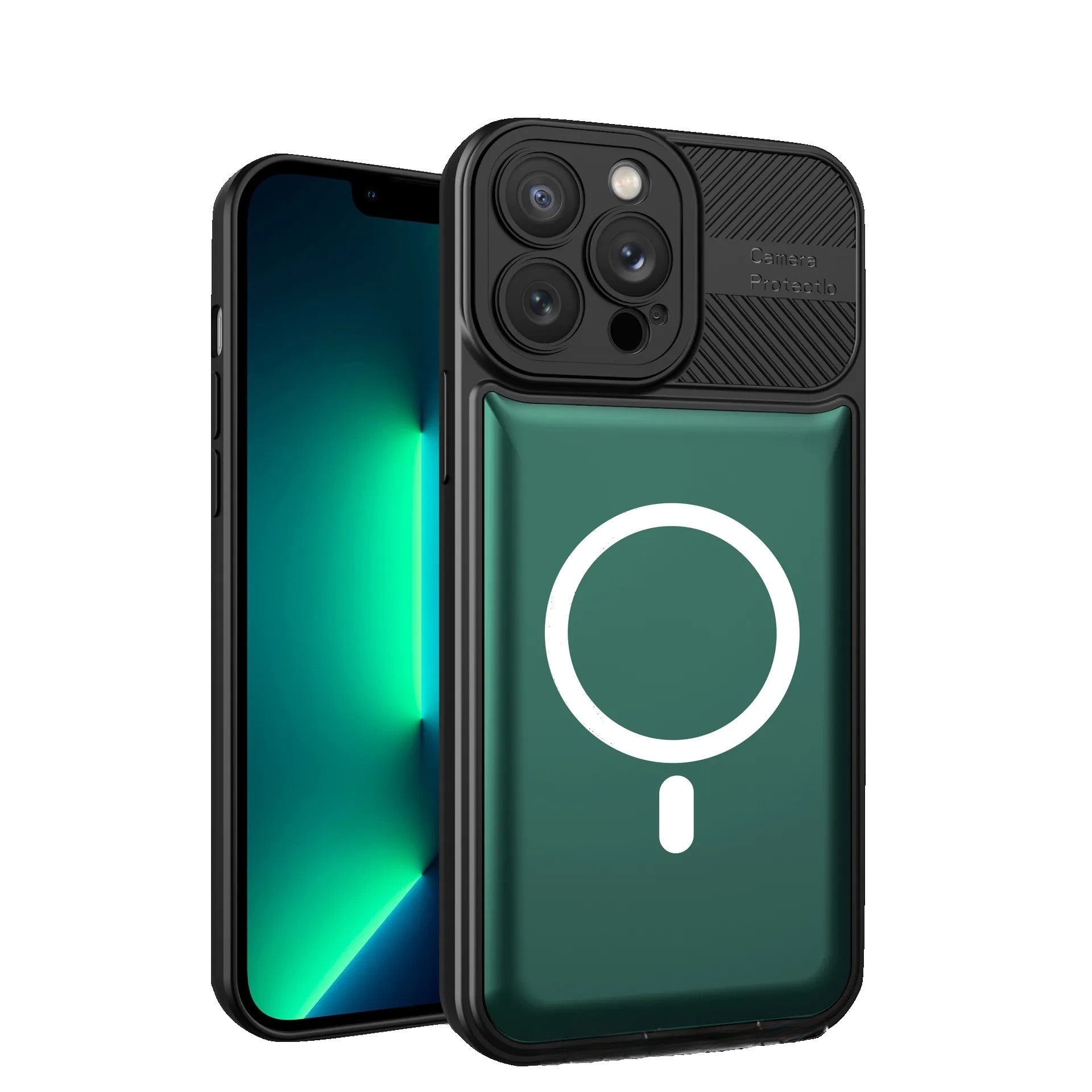 Husa pentru Apple iPhone 14 Pro MagSafe, Urban Armor, Kaveny, Verde inchis, suport magnetic