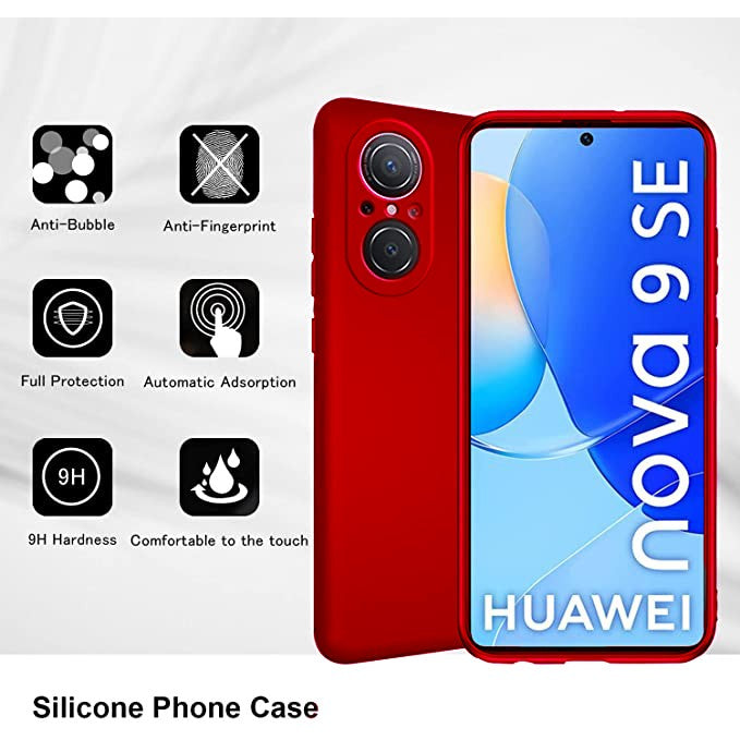 Husa Matte TPU pentru Huawei NOVA 9 SE, Kaveny, Silicon Slim, Protectie Antisoc, Rosu