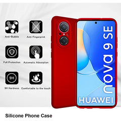 Husa Matte TPU pentru Huawei NOVA 9 SE, Kaveny, Silicon Slim, Protectie Antisoc, Rosu