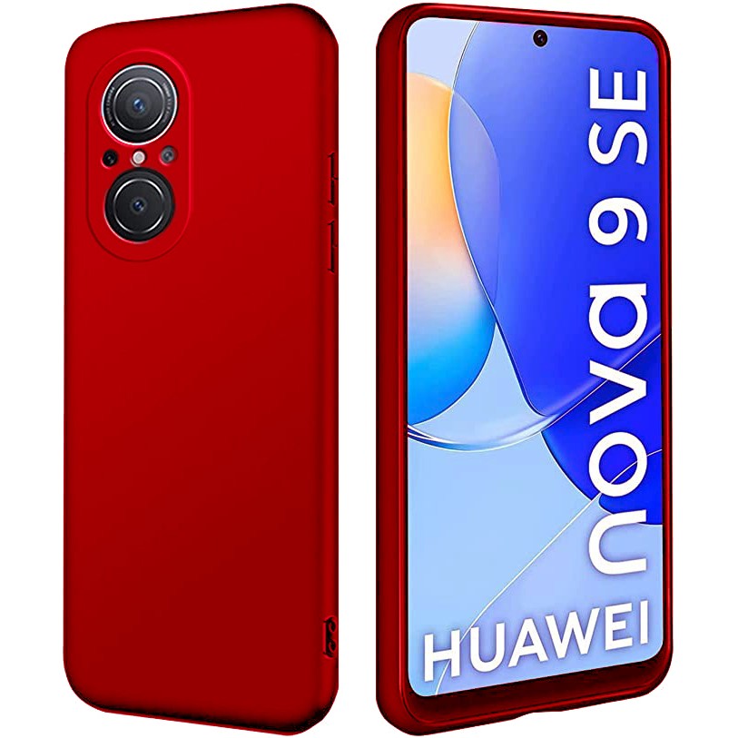 Husa Matte TPU pentru Huawei NOVA 9 SE, Kaveny, Silicon Slim, Protectie Antisoc, Rosu