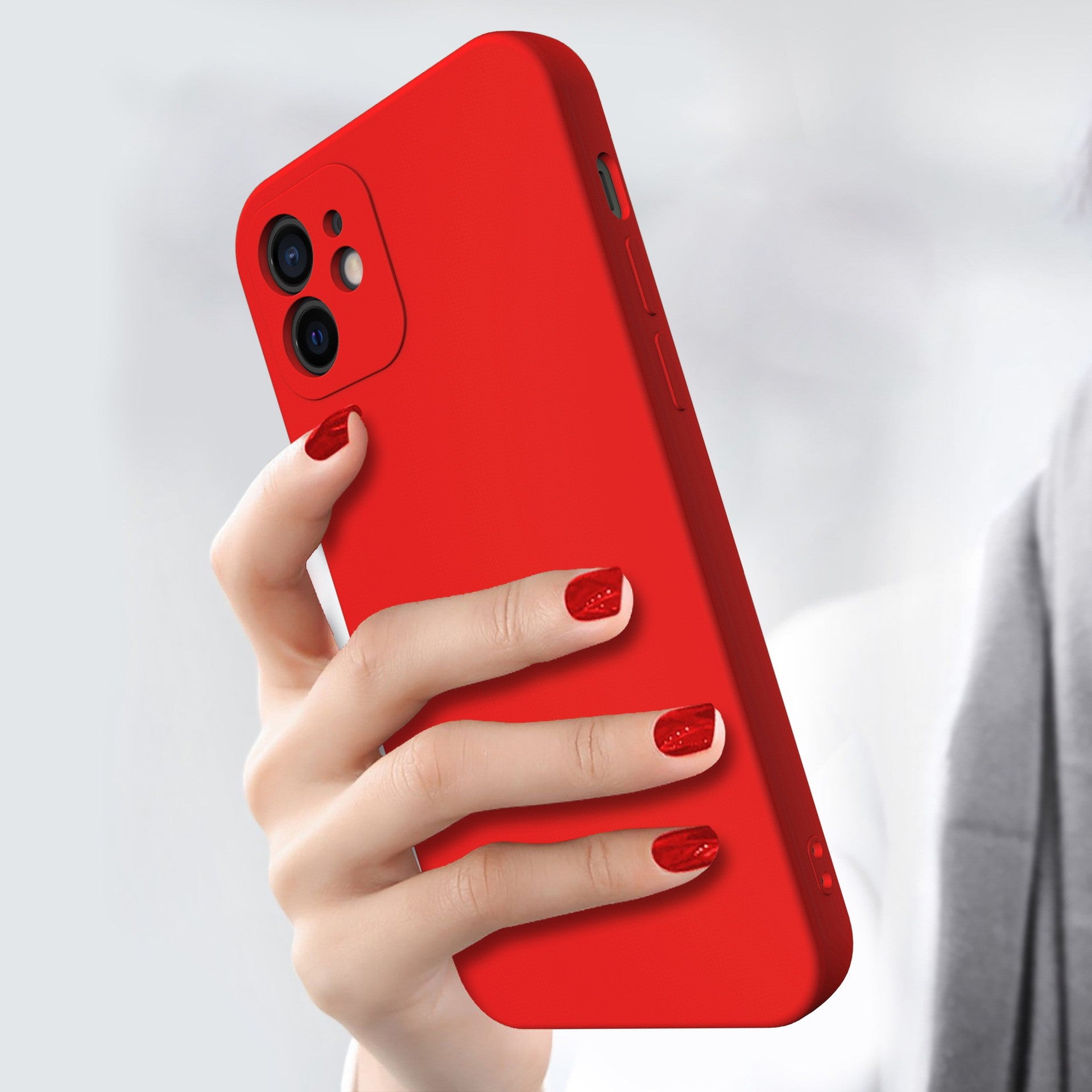 Husa pentru Samsung Galaxy A03 4G, Kaveny, Liquid Silicone, cu Microfibra pe interior, Protectie Antisoc, Rosu