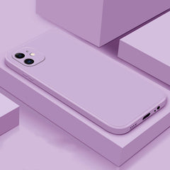 Husa pentru Apple iPhone 14 Kaveny, Liquid Silicone, cu Microfibra pe interior, Protectie Antisoc, Grass purple, Mov
