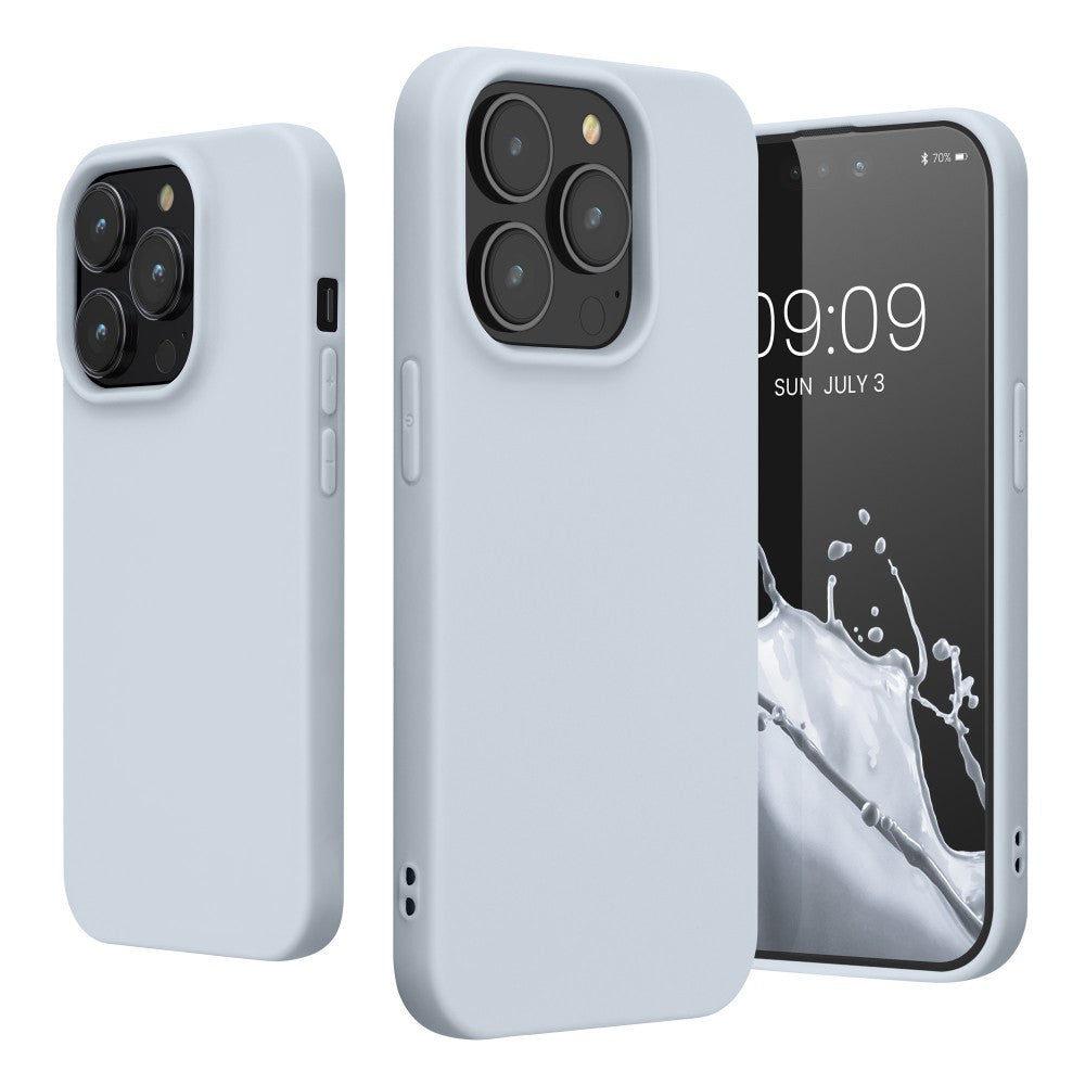 Husa pentru Apple iPhone 14 Kaveny, Liquid Silicone, cu Microfibra pe interior, Protectie Antisoc, Grey, Gri