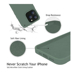 Husa pentru Apple iPhone 14 Plus Kaveny, Liquid Silicone, cu Microfibra pe interior, Protectie Antisoc, Dark Green, Verde inchis