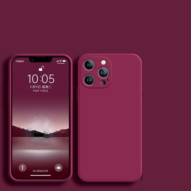 Husa pentru Apple iPhone 14 Plus Kaveny, Liquid Silicone, cu Microfibra pe interior, Protectie Antisoc, Wine red, Claret