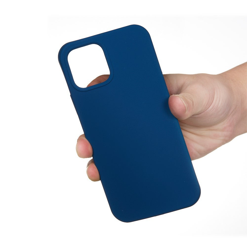 Husa pentru Apple iPhone 14 Pro Kaveny, Liquid Silicone, cu Microfibra pe interior, Protectie Antisoc, Blue Royal, Albastru inchis