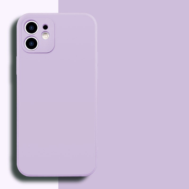 Husa pentru Apple iPhone 14 Pro Kaveny, Liquid Silicone, cu Microfibra pe interior, Protectie Antisoc, Grass purple, Mov
