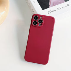 Husa pentru Apple iPhone 14 Pro Kaveny, Liquid Silicone, cu Microfibra pe interior, Protectie Antisoc, Wine red, Claret