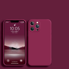 Husa pentru Apple iPhone 14 Pro Max Kaveny, Liquid Silicone, cu Microfibra pe interior, Protectie Antisoc, Wine red, Claret