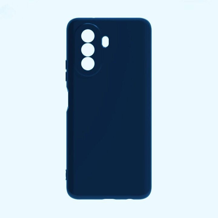 Husa pentru Huawei NOVA Y70, Kaveny, Liquid Silicone, cu Microfibra pe interior, Protectie Antisoc, Navy Blue