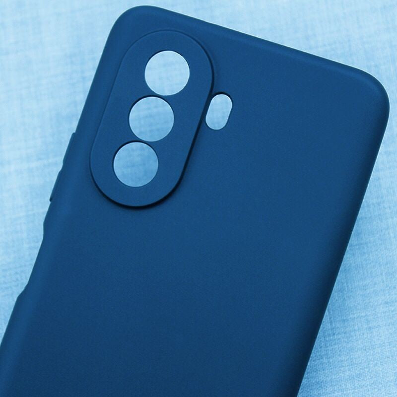 Husa pentru Huawei NOVA Y70, Kaveny, Liquid Silicone, cu Microfibra pe interior, Protectie Antisoc, Navy Blue