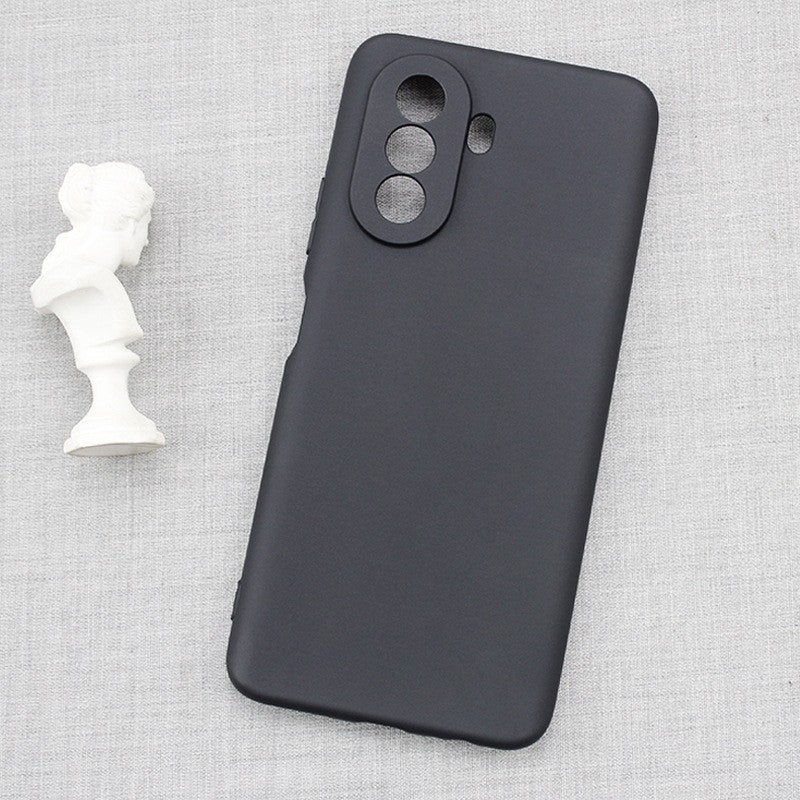 Husa pentru Huawei NOVA Y70, Kaveny, Liquid Silicone, cu Microfibra pe interior, Protectie Antisoc, Negru