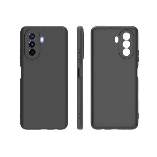 Husa pentru Huawei NOVA Y70, Kaveny, Liquid Silicone, cu Microfibra pe interior, Protectie Antisoc, Negru