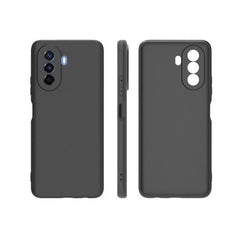 Husa pentru Huawei NOVA Y70, Kaveny, Liquid Silicone, cu Microfibra pe interior, Protectie Antisoc, Negru
