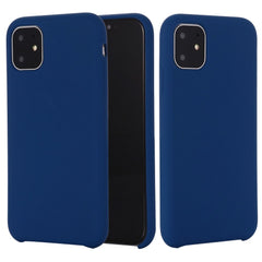 Husa protectie compatibila cu Apple iPhone 11 Pro Max Liquid Silicone Case Albastru inchis